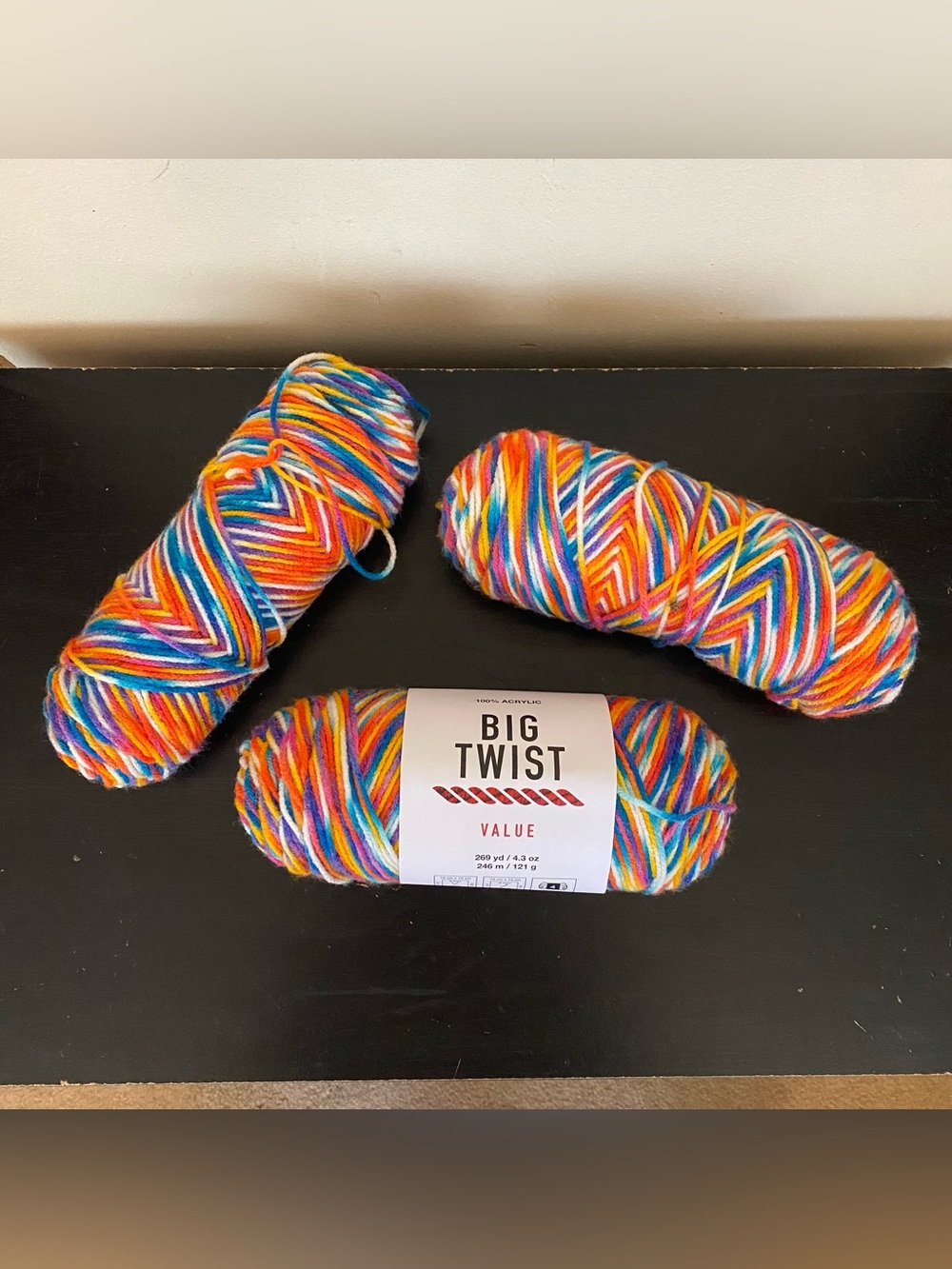 Big Twist Value Arcade Party Yarn Skeins Set Of 3 Lot 45/4263 Colorful Crochet
